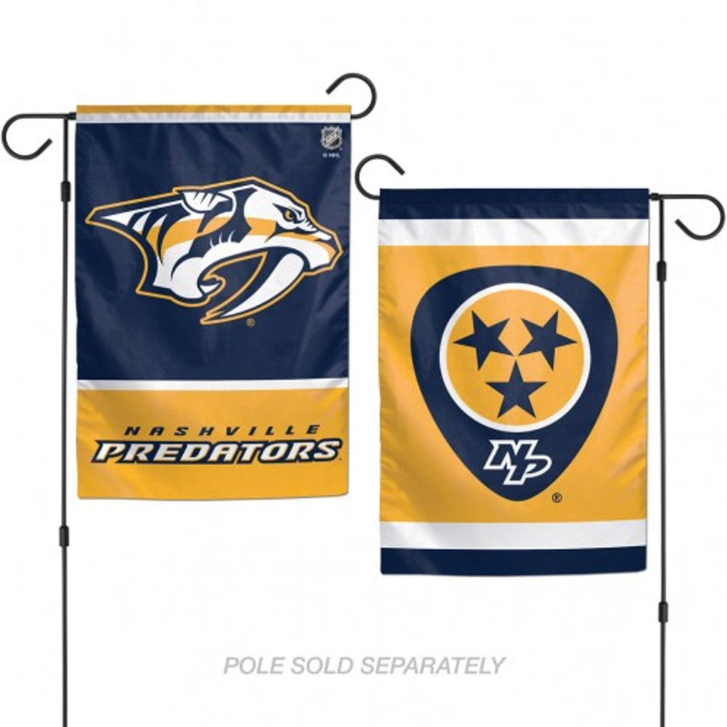 Flags 12x18 Nashville Predators Flag 12x18 Garden Style 2 Sided 032085251848