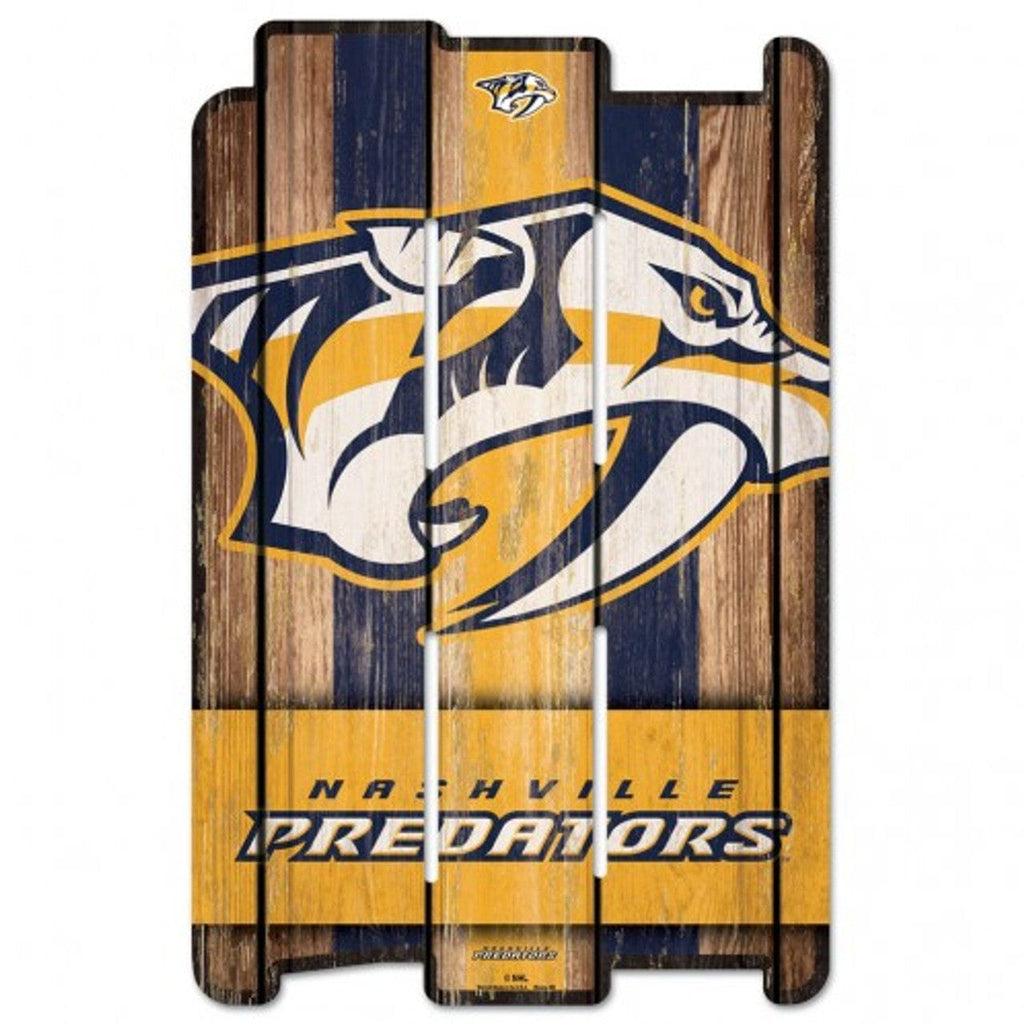 Sign 11x17 Fence Nashville Predators Sign 11x17 Wood Fence Style 032085198426