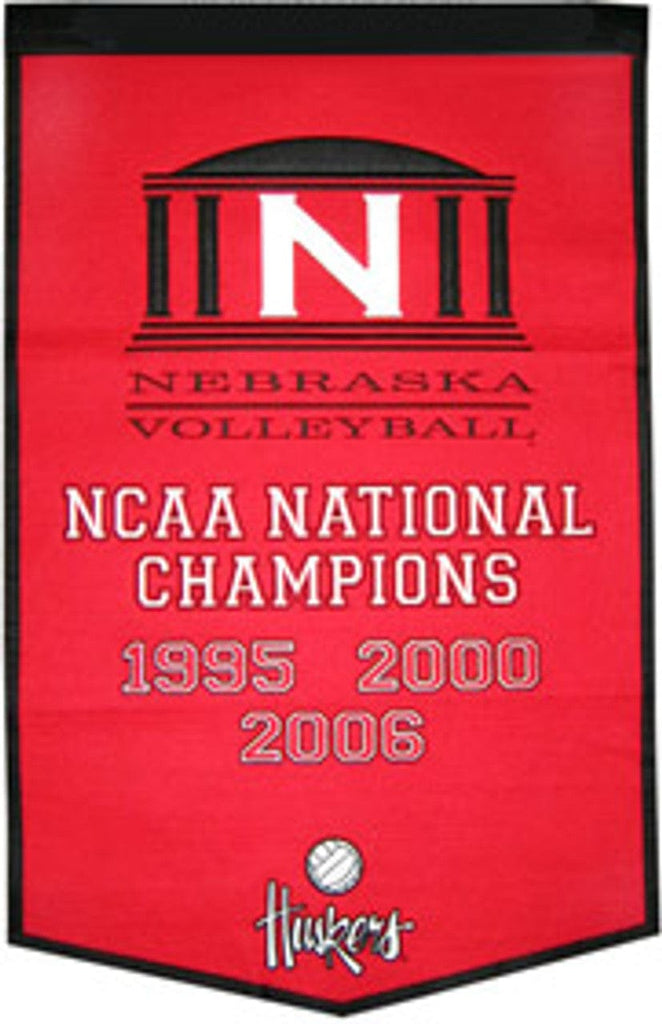 Banner 24x36 Wool Dynasty Nebraska Cornhuskers Banner 24x36 Wool Dynasty Volleyball 674088760912