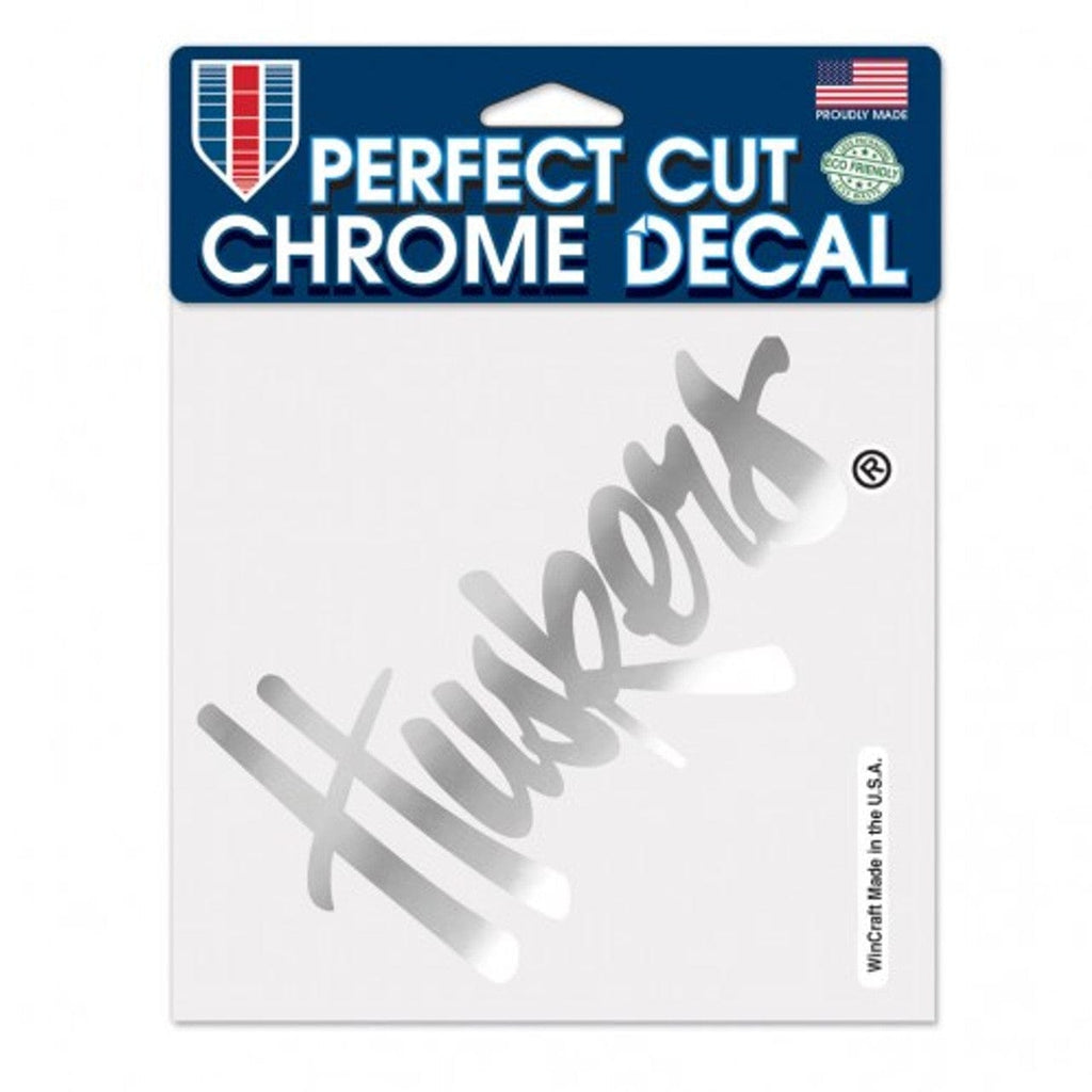 Decal 6x6 Perfect Cut Chrome Nebraska Cornhuskers Decal 6x6 Perfect Cut Chrome 032085123237