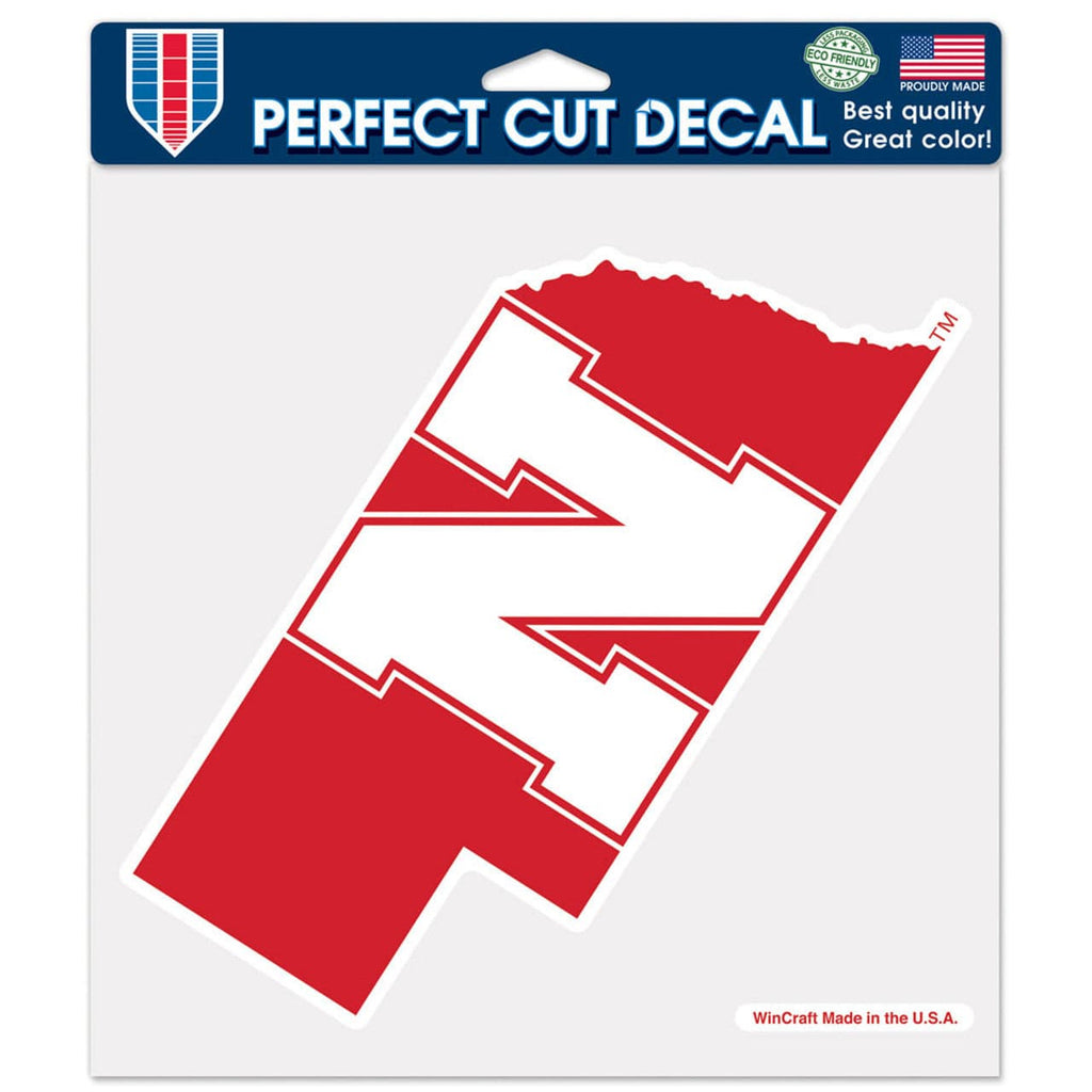 Decal 8x8 Perfect Cut Color Nebraska Cornhuskers Decal 8x8 Die Cut Color 032085803436