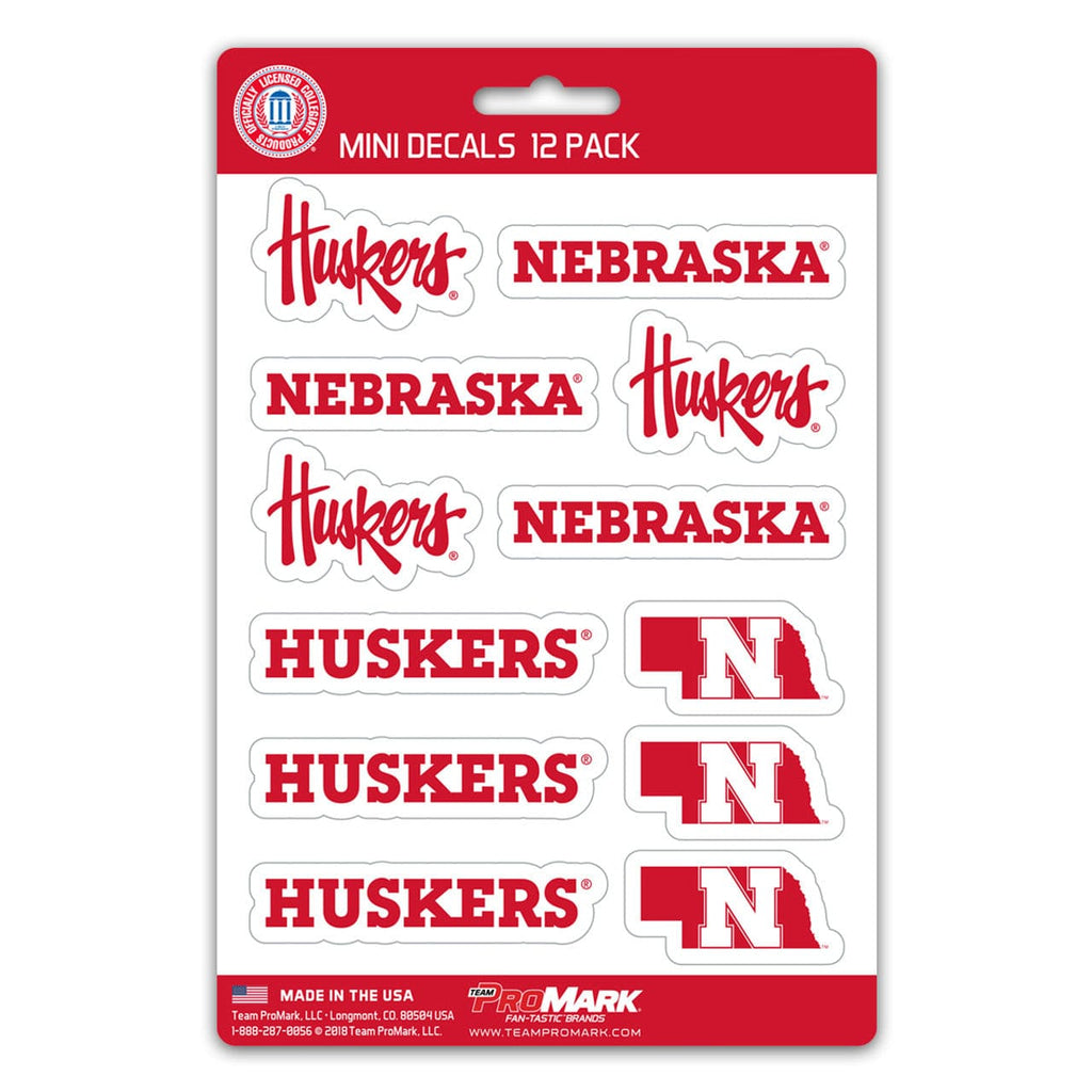 Decal Set Mini 12 Pack Nebraska Cornhuskers Decal Set Mini 12 Pack 681620912425