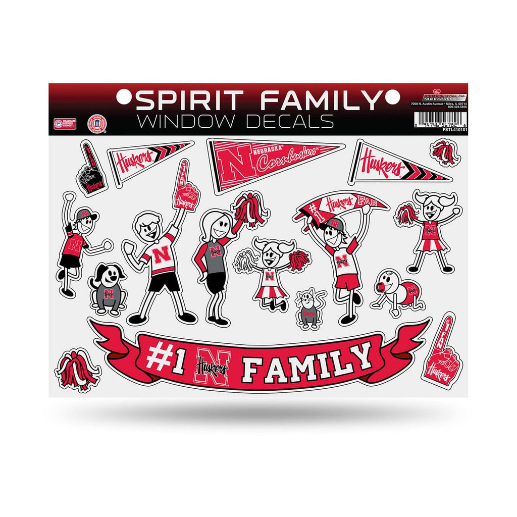 Nebraska Cornhuskers Nebraska Cornhuskers Family Sticker Sheet Script Logo CO 094746567828