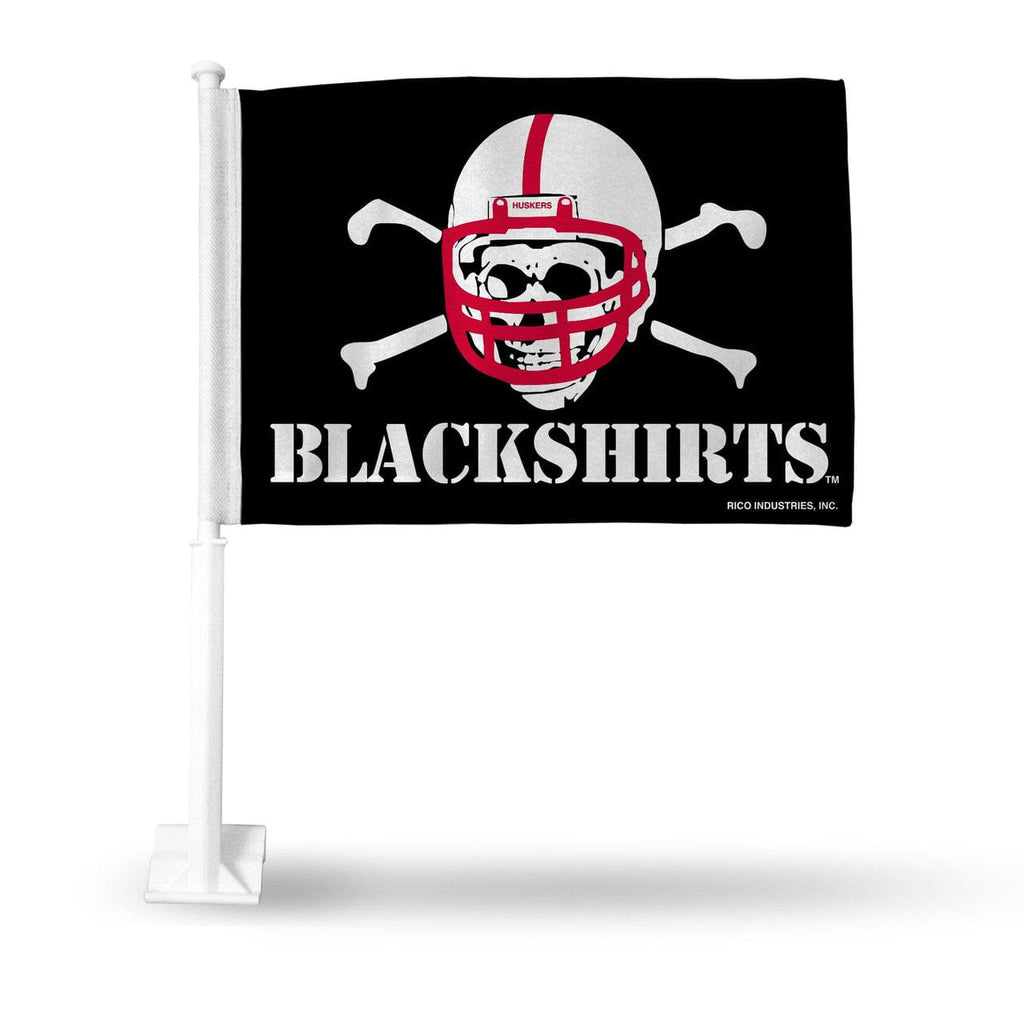 Car Flags Nebraska Cornhuskers Flag Car Blackshirts 094746227944