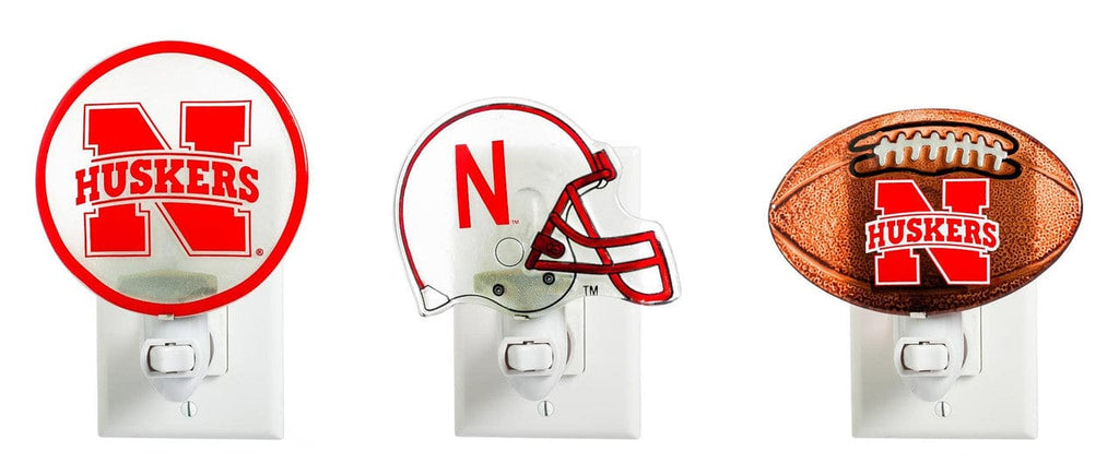 Nebraska Cornhuskers Nebraska Cornhuskers Glass Night Light 3 Assorted 18 piece CO 746851877827