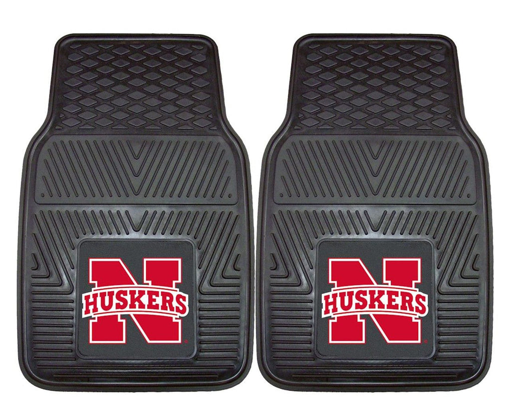 Car Mats Heavy Duty 2 Piece Nebraska Cornhuskers  Heavy Duty 2-Piece Vinyl Car Mats 846104088717