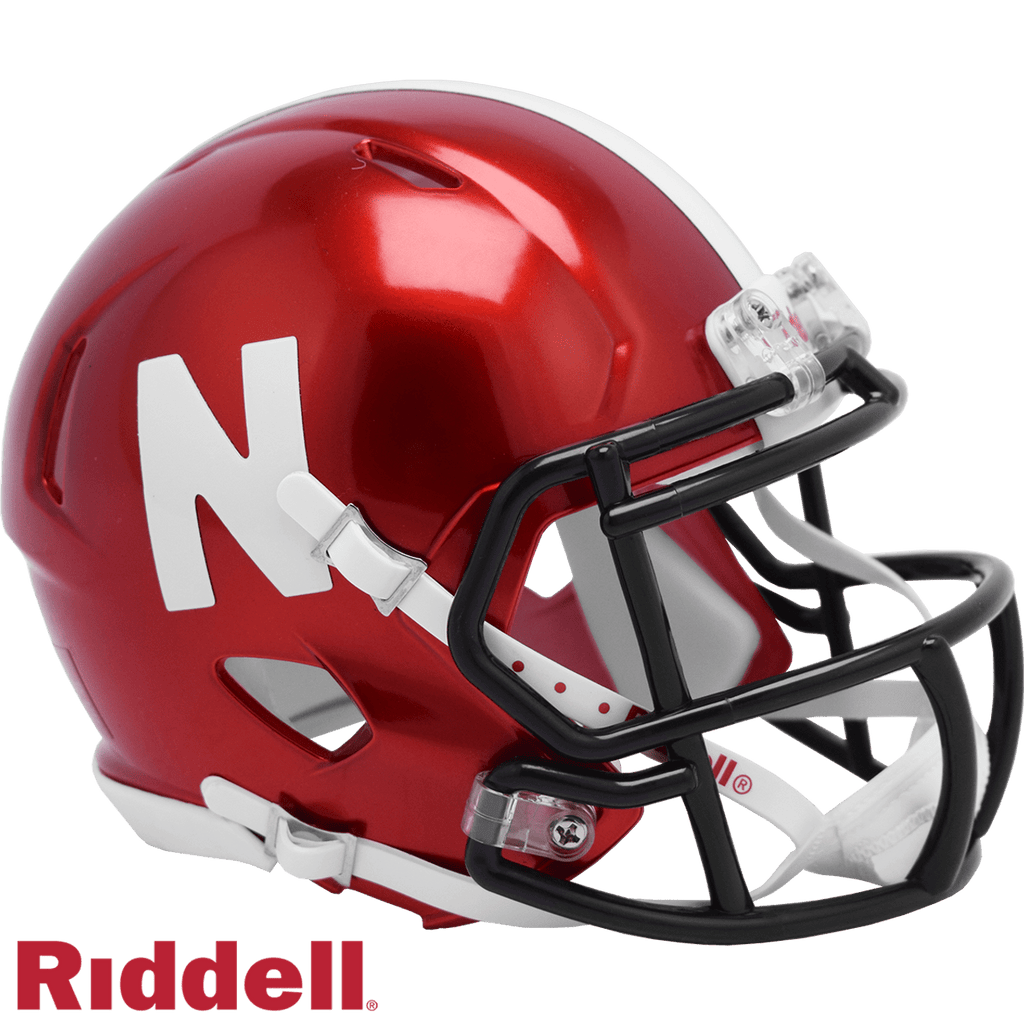 Helmets Mini Speed Flash Nebraska Cornhuskers Helmet Riddell Replica Mini Speed Style FLASH Alternate 095855902616