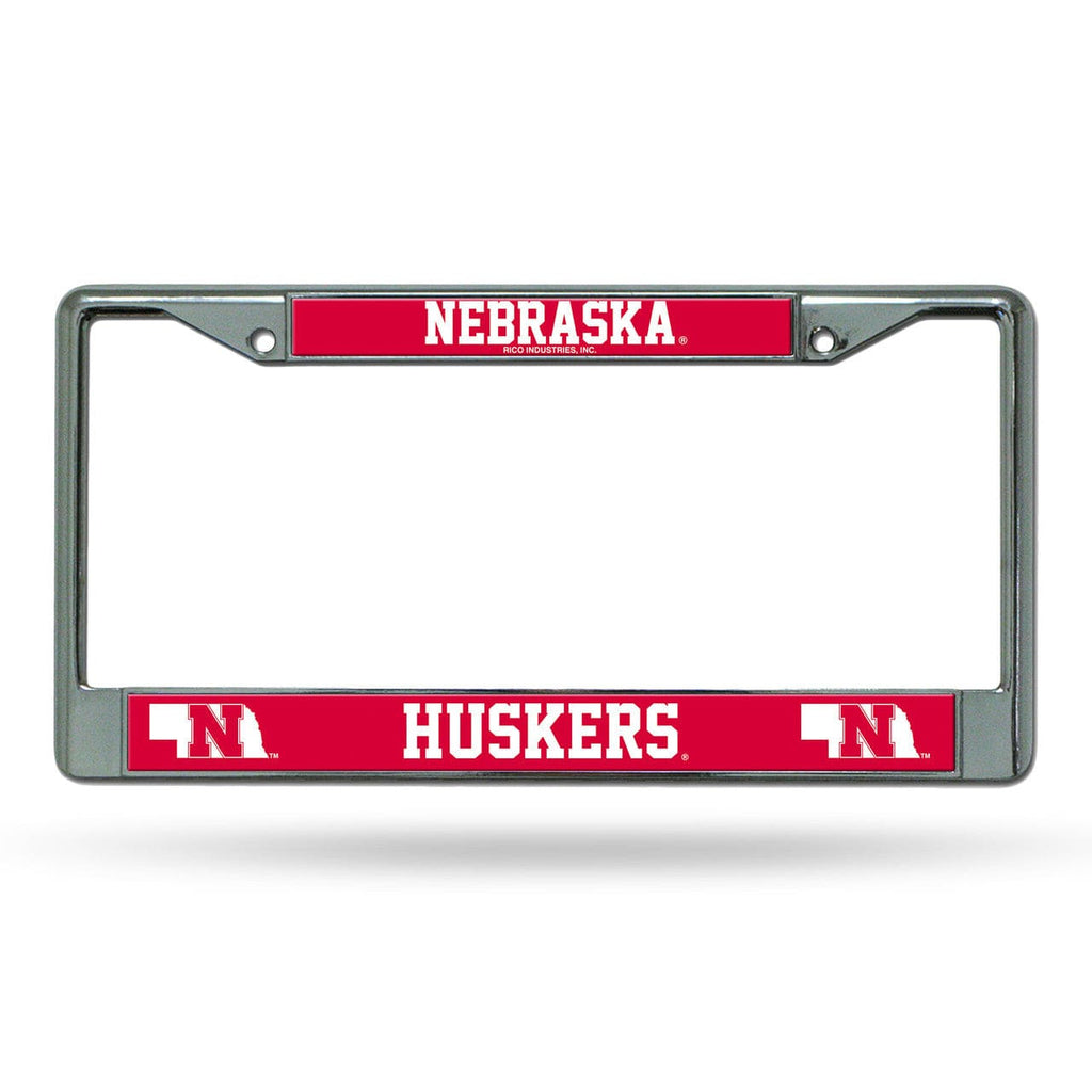 License Frame Chrome Nebraska Cornhuskers License Plate Frame Chrome 094746037536