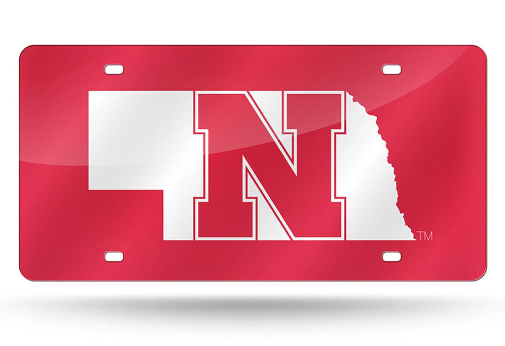 License Plate Laser Cut Nebraska Cornhuskers License Plate Laser Cut Red 094746288334