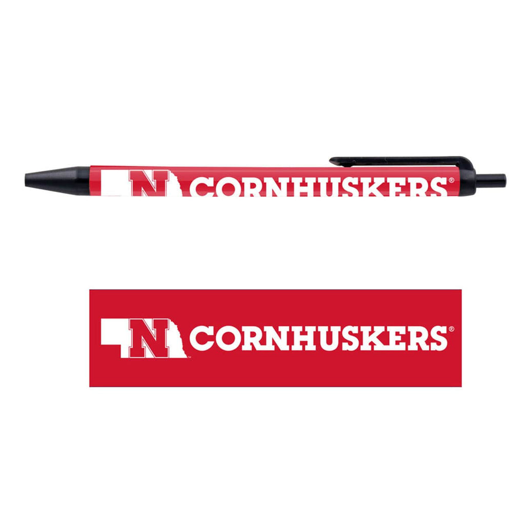 Pens Click Style 5 Pack Nebraska Cornhuskers Pens 5 Pack 032085308061