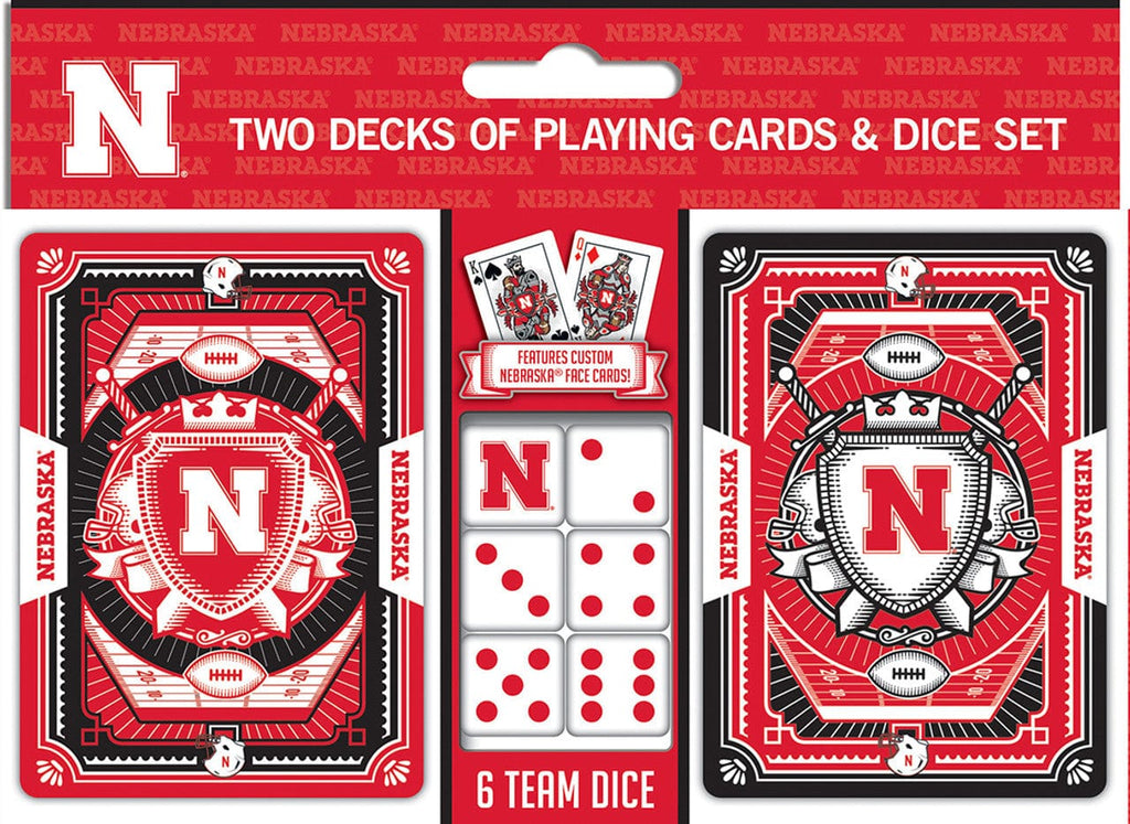 Playing Cards and Dice Set Nebraska Cornhuskers Playing Cards and Dice Set 705988013485