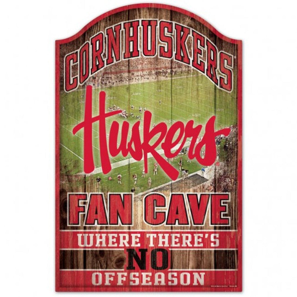 Sign 11x17 Fan Cave Nebraska Cornhuskers Sign 11x17 Wood Fan Cave Design 194166957800