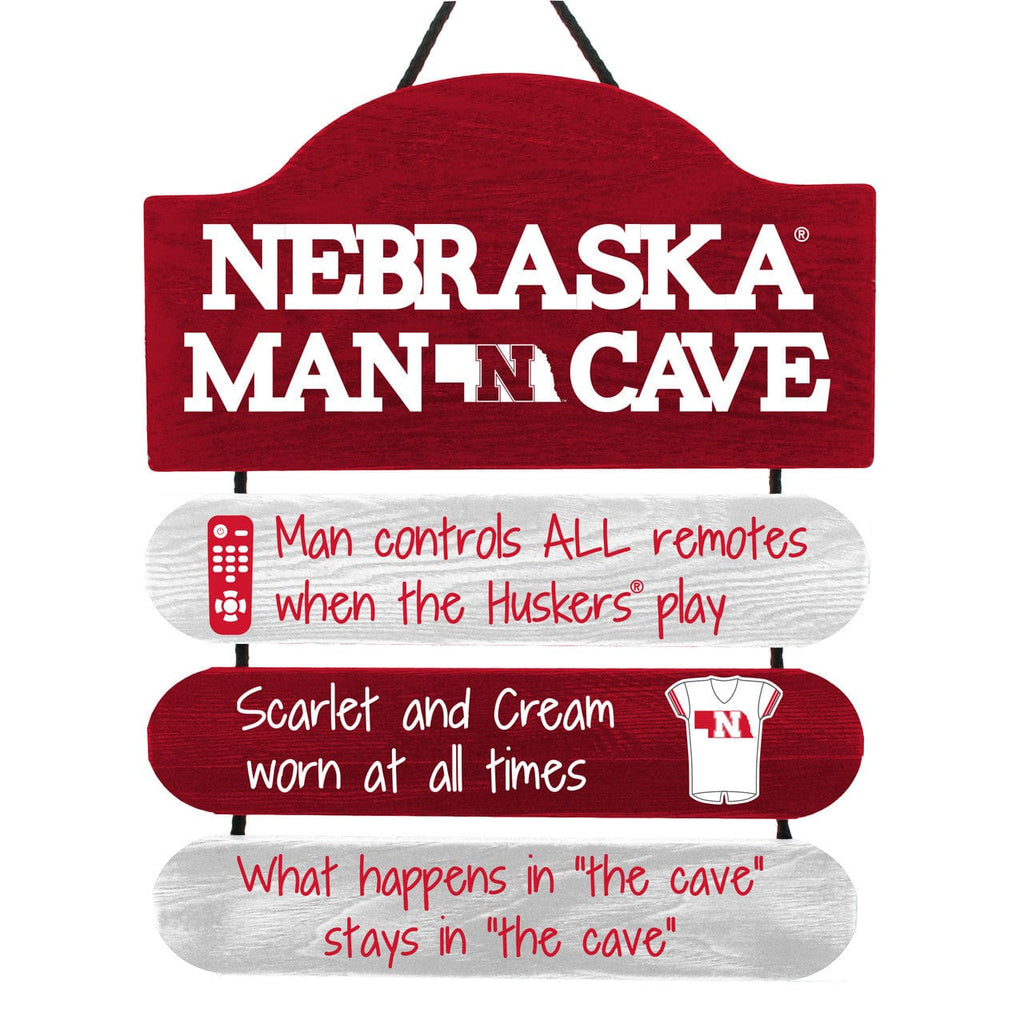 Sign Man Cave Design Nebraska Cornhuskers Sign Wood Man Cave Design 191418965033