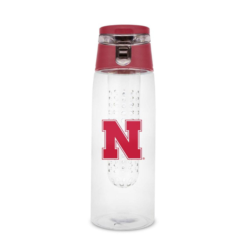 Drink Bottle Infuser 20 Nebraska Cornhuskers Sport Bottle 24oz Plastic Infuser Style 094131103112