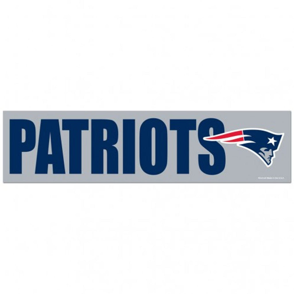 Decal 3x12 Bumper Strip Style New England Patriots Decal Bumper Sticker 032085133700