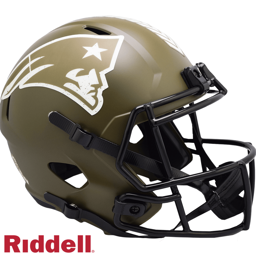 Salute to Service Helmets New England Patriots Helmet Riddell Replica Full Size Speed Style Salute To Service 095855632827