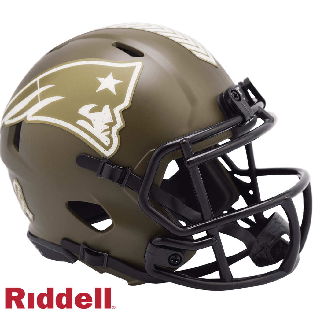 Salute to Service Helmets New England Patriots Helmet Riddell Replica Mini Speed Style Salute To Service 095855633770