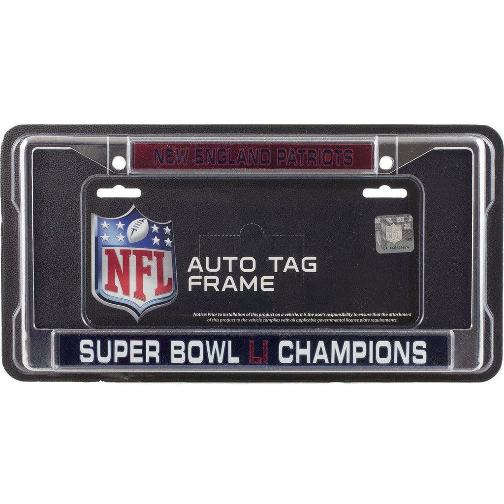 License Frame Chrome New England Patriots License Plate Frame Laser Chrome Super Bowl 51 Champions 767345315847