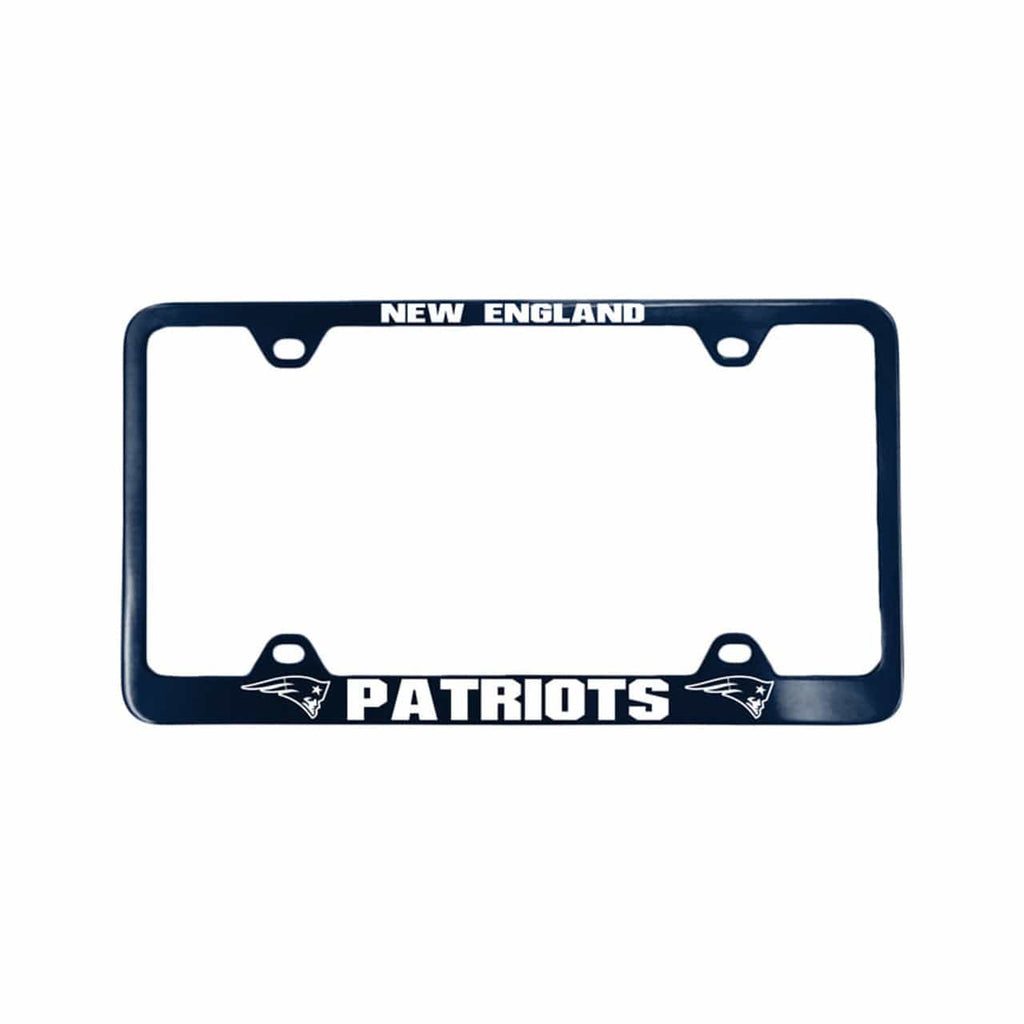 License Plate Frame Laser Cut New England Patriots License Plate Frame Laser Cut Blue 023245919111