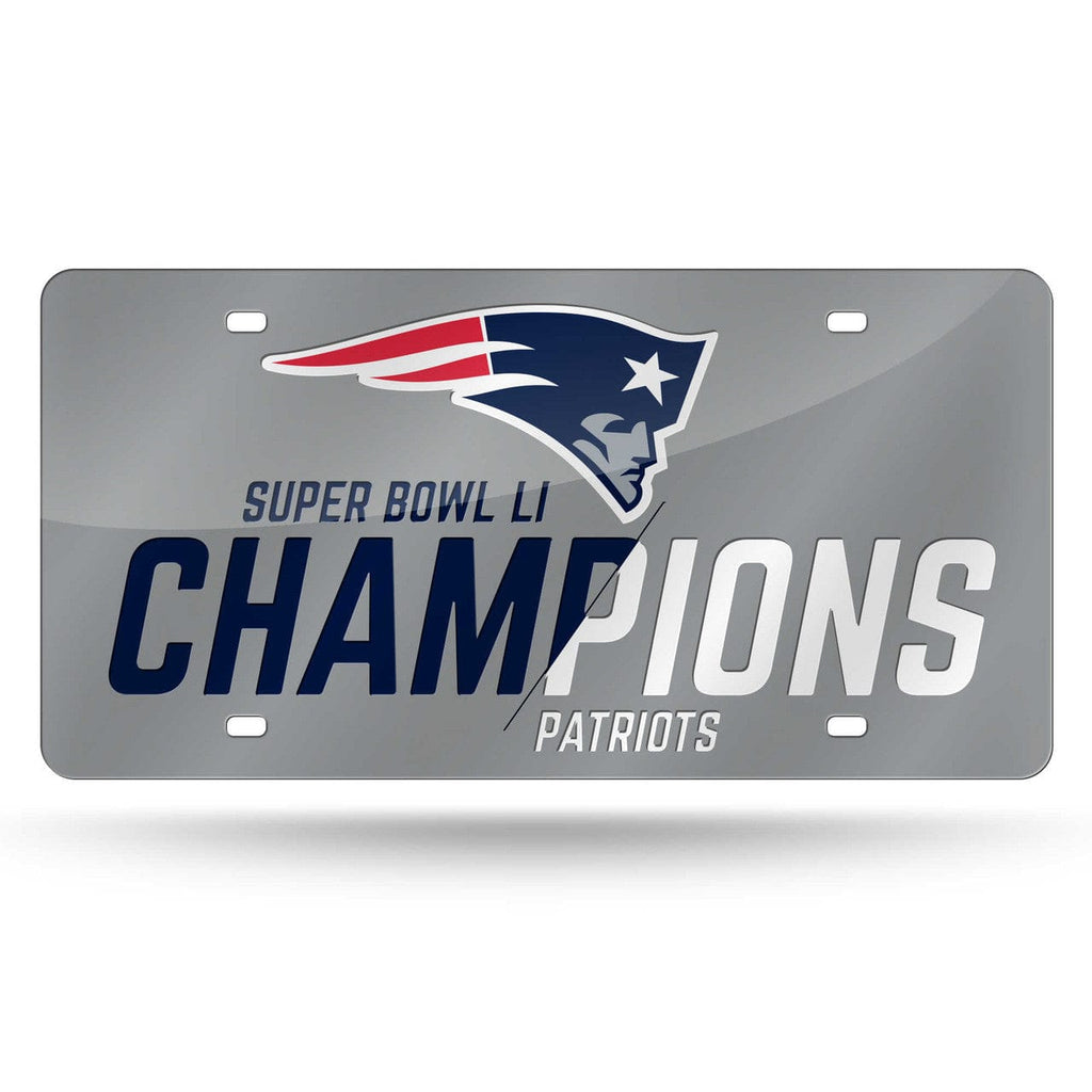 License Plate Laser Cut New England Patriots License Plate Laser Cut Silver Super Bowl 51 Champ 767345315854