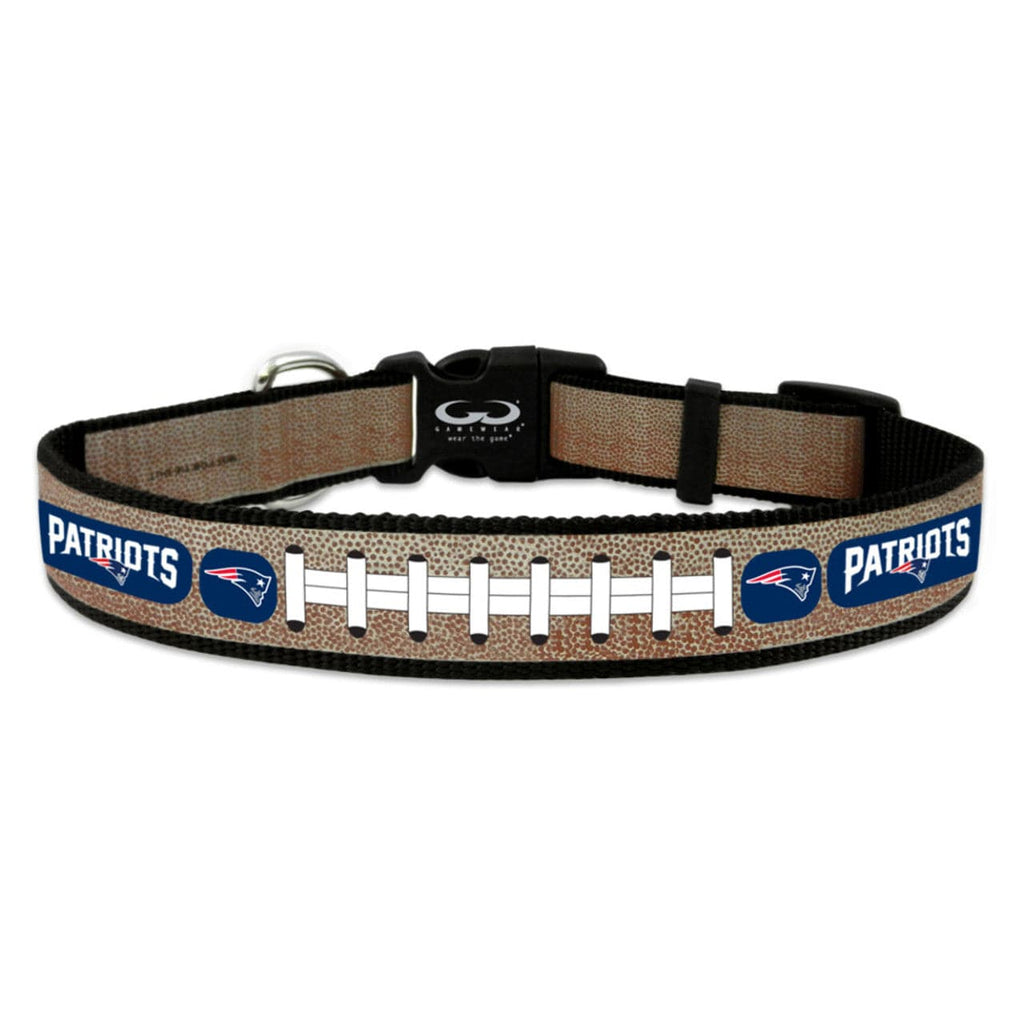 New England Patriots New England Patriots Pet Collar Reflective Football Size Small CO 844214069459