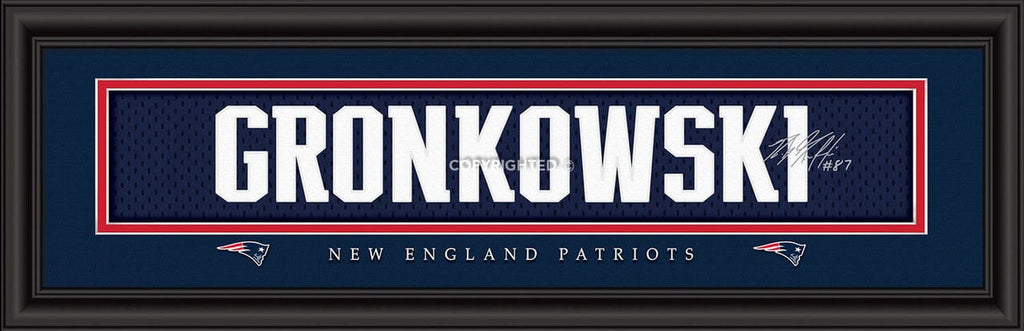 Print 8x24 Signature Style New England Patriots Rob Gronkowski Print - Signature 8"x24" 848655038371