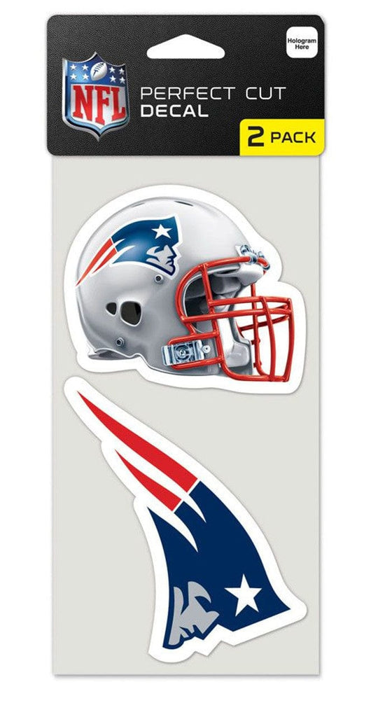 Decal 4x4 Perfect Cut Set of 2 New England Patriots Set of 2 Die Cut Decals 032085475756