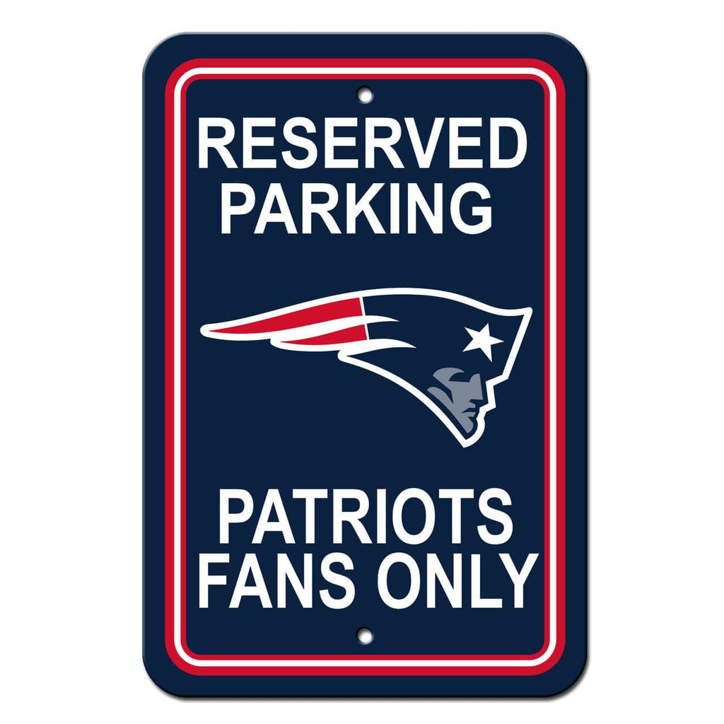 New England Patriots New England Patriots Sign 12x18 Plastic Reserved Parking Style CO 023245902113
