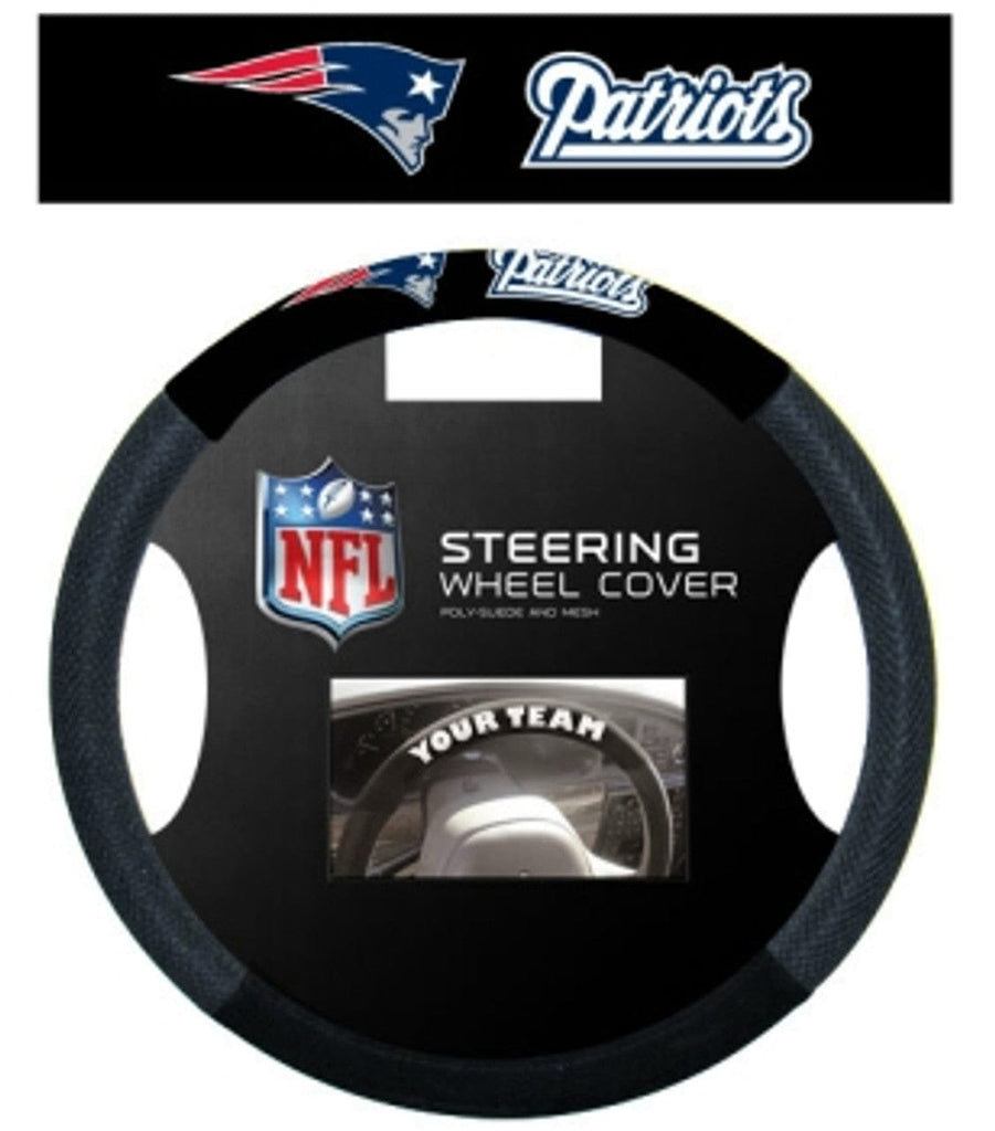 New England Patriots New England Patriots Steering Wheel Cover Mesh Style CO 023245985116