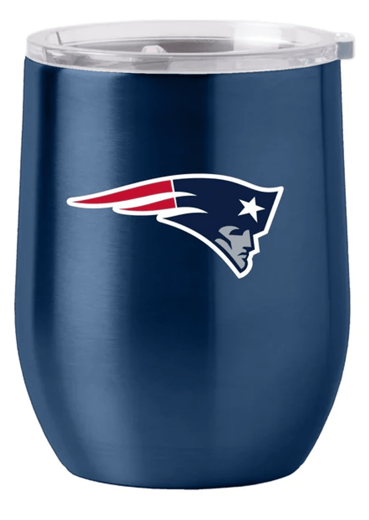 Drinkware New England Patriots Travel Tumbler 16oz Stainless Steel Curved 806293812708