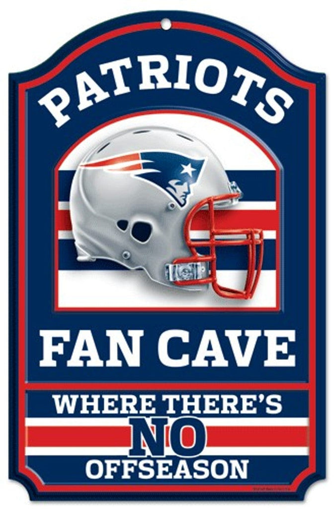 Sign 11x17 Fan Cave New England Patriots Wood Sign - 11"x17" Fan Cave Design 032085058010