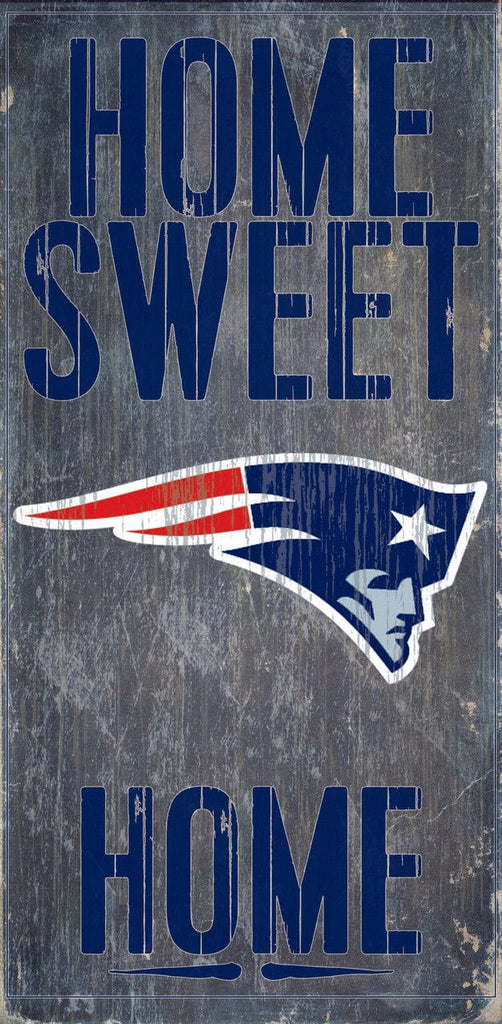 Sign 6x12 Home Sweet Home New England Patriots Wood Sign - Home Sweet Home 6"x12" 878460048470