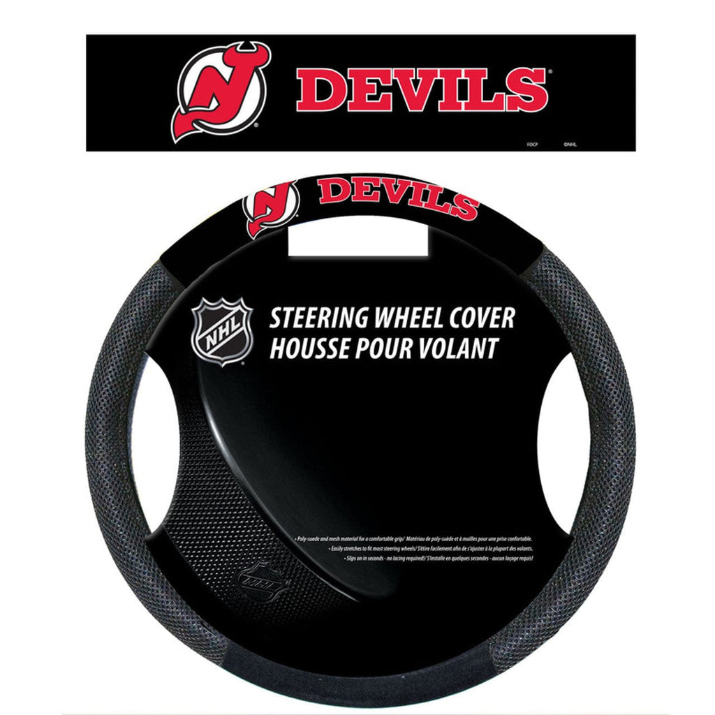 New Jersey Devils New Jersey Devils Steering Wheel Cover Mesh Style CO 023245885027