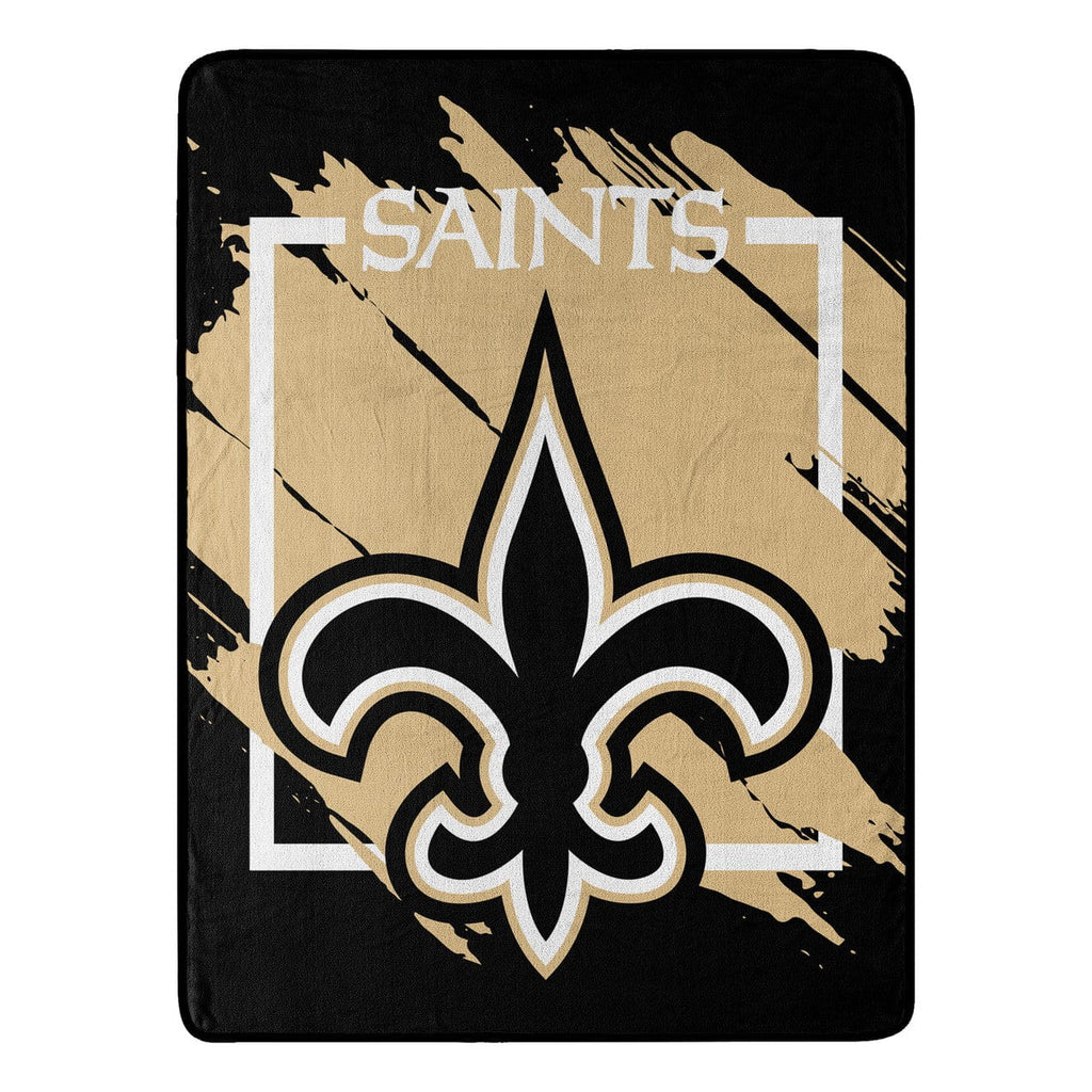 Blankets New Orleans Saints Blanket 46x60 Micro Raschel Dimensional Design Rolled 190604331515