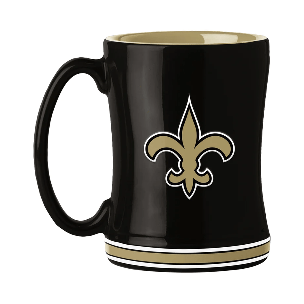 Drinkware New Orleans Saints Coffee Mug 14oz Sculpted Relief Team Color 806293283560