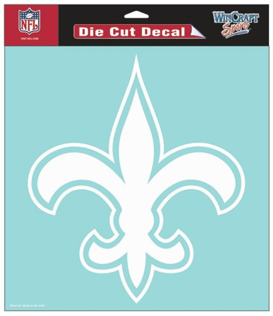 Decal 8x8 Perfect Cut White New Orleans Saints Decal 8x8 Die Cut White 032085256751