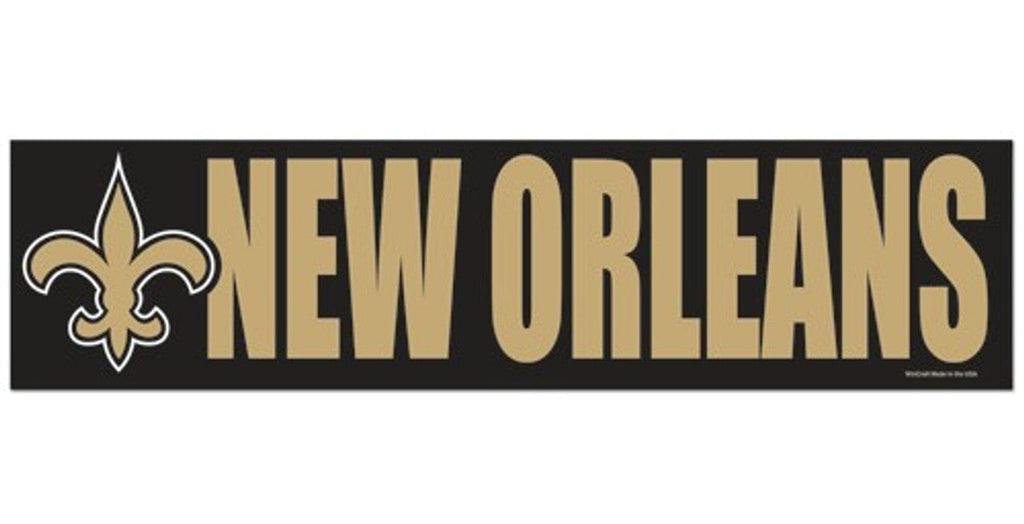 Decal 3x12 Bumper Strip Style New Orleans Saints Decal Bumper Sticker 032085133953