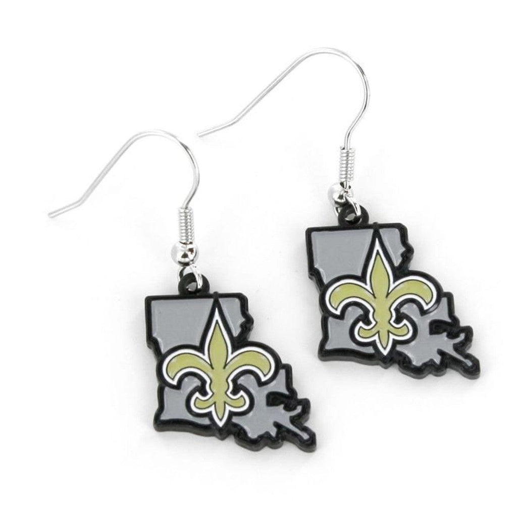 Jewelry Earrings State New Orleans Saints Earrings State Design 763264742153