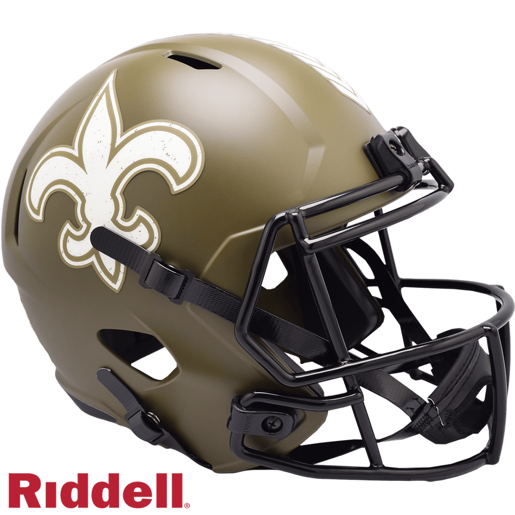 Salute to Service Helmets New Orleans Saints Helmet Riddell Replica Full Size Speed Style Salute To Service 095855632872