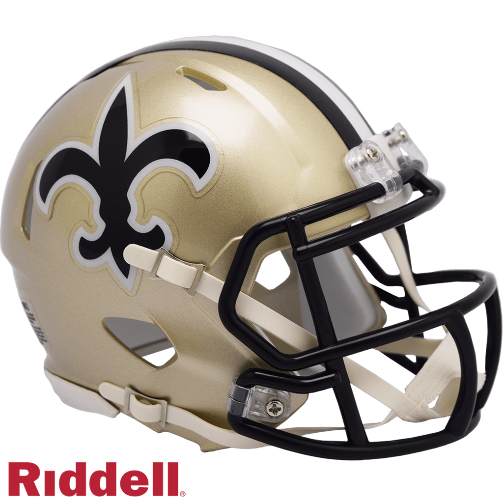 Throwback Speed Helmets New Orleans Saints Helmet Riddell Replica Mini Speed Style 1976-1999 T/B 095855510699