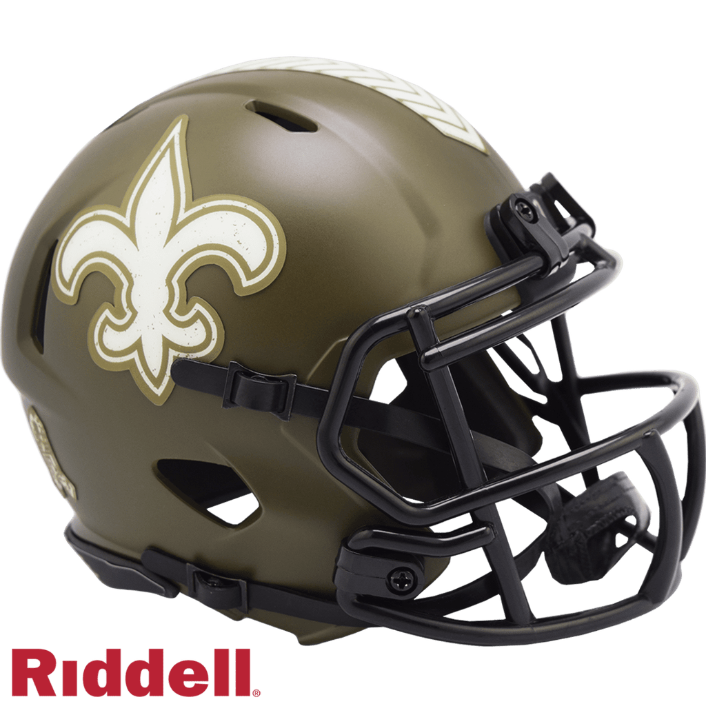 Salute to Service Helmets New Orleans Saints Helmet Riddell Replica Mini Speed Style Salute To Service 095855633824