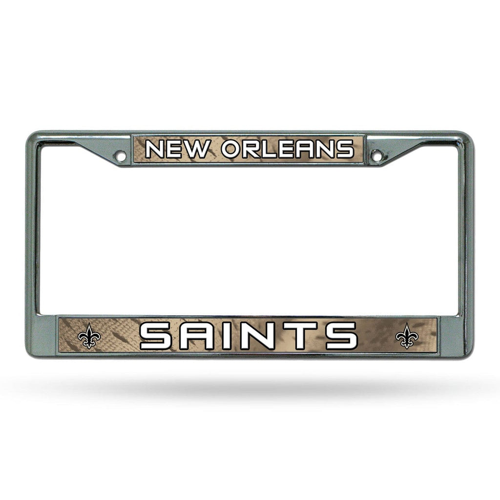 License Frame Chrome New Orleans Saints License Plate Frame Chrome Printed Insert 767345359711