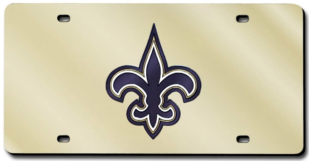 License Plate Laser Cut New Orleans Saints License Plate Laser Cut Gold 094746138394