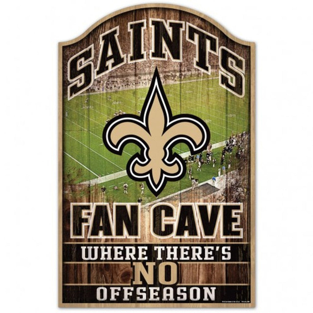 Sign 11x17 Fan Cave New Orleans Saints Sign 11x17 Wood Fan Cave Design 032085059215