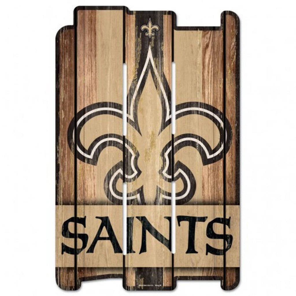 Sign 11x17 Fence New Orleans Saints Sign 11x17 Wood Fence Style 032085112514