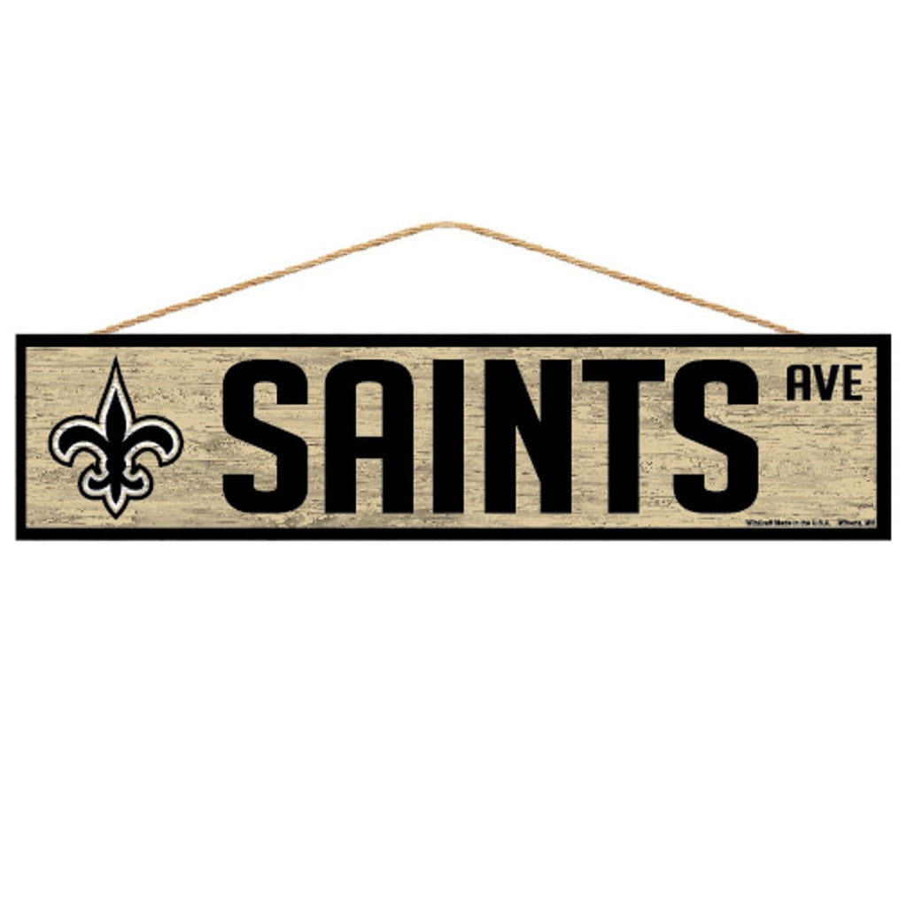 Sign 4x17 Avenue New Orleans Saints Sign 4x17 Wood Avenue Design 032085929327
