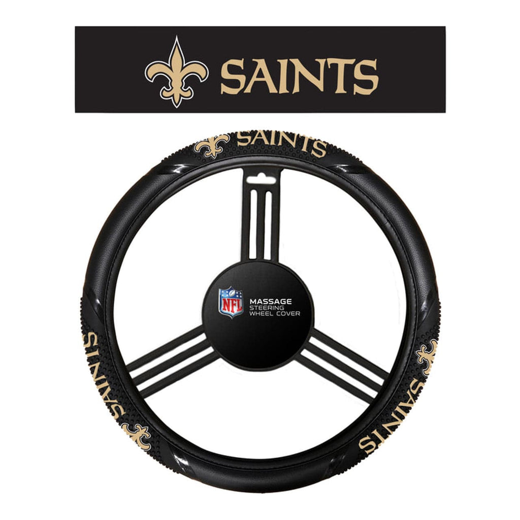 New Orleans Saints New Orleans Saints Steering Wheel Cover Massage Grip Style CO 023245966269