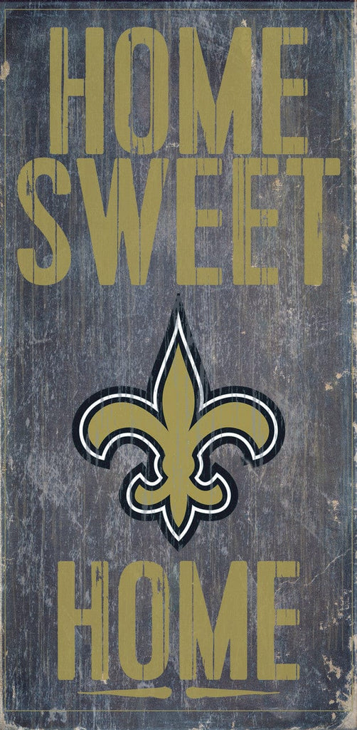 Sign 6x12 Home Sweet Home New Orleans Saints Wood Sign - Home Sweet Home 6"x12" 878460048487