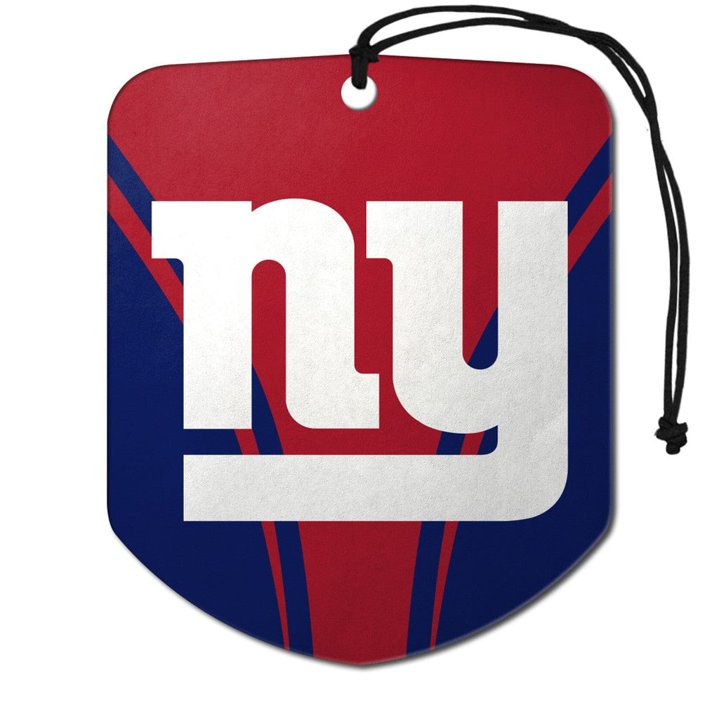 Air Fresheners New York Giants Air Freshener Shield Design 2 Pack 681620554205