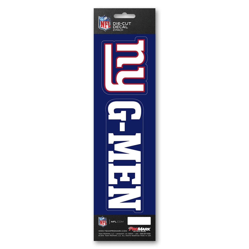 Decal Die Cut Slogan 2 Pack New York Giants Decal Die Cut Slogan Pack 681620291209